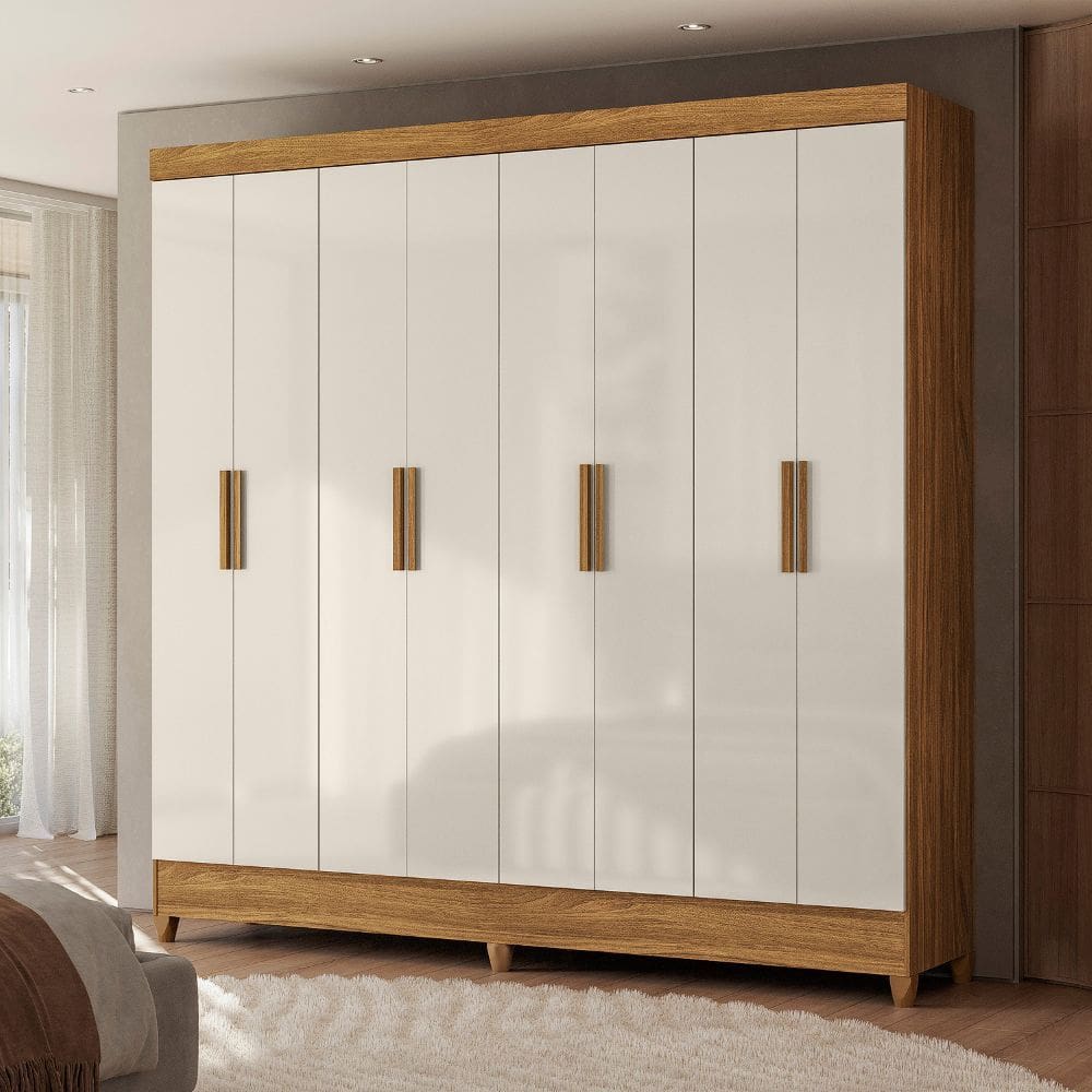 Guarda Roupa Casal 8 Portas com Pes Maraba Moval