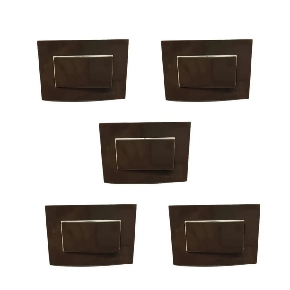 05 Pc Interruptor ParaleIo Moveis Margirius Marrom 10a 250v