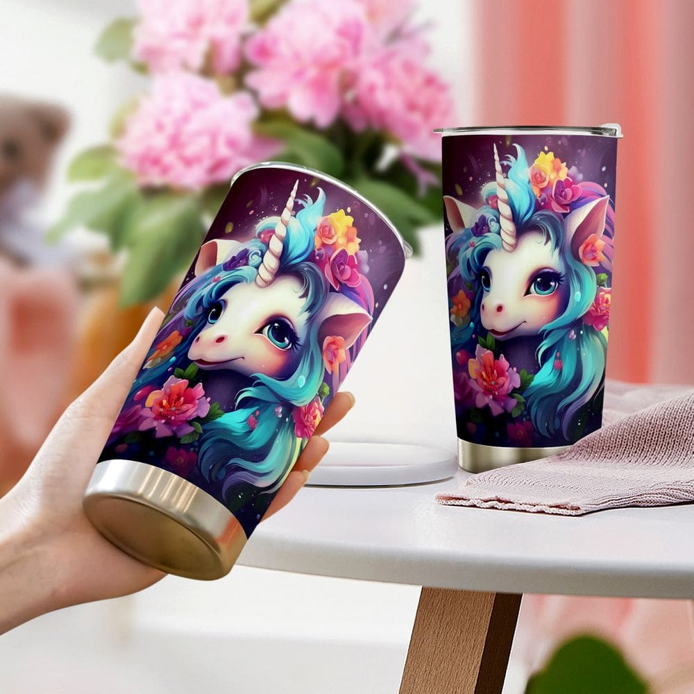 Copo de viagem Oasisdream Oasisdream 600 ml com estampa de cavalo