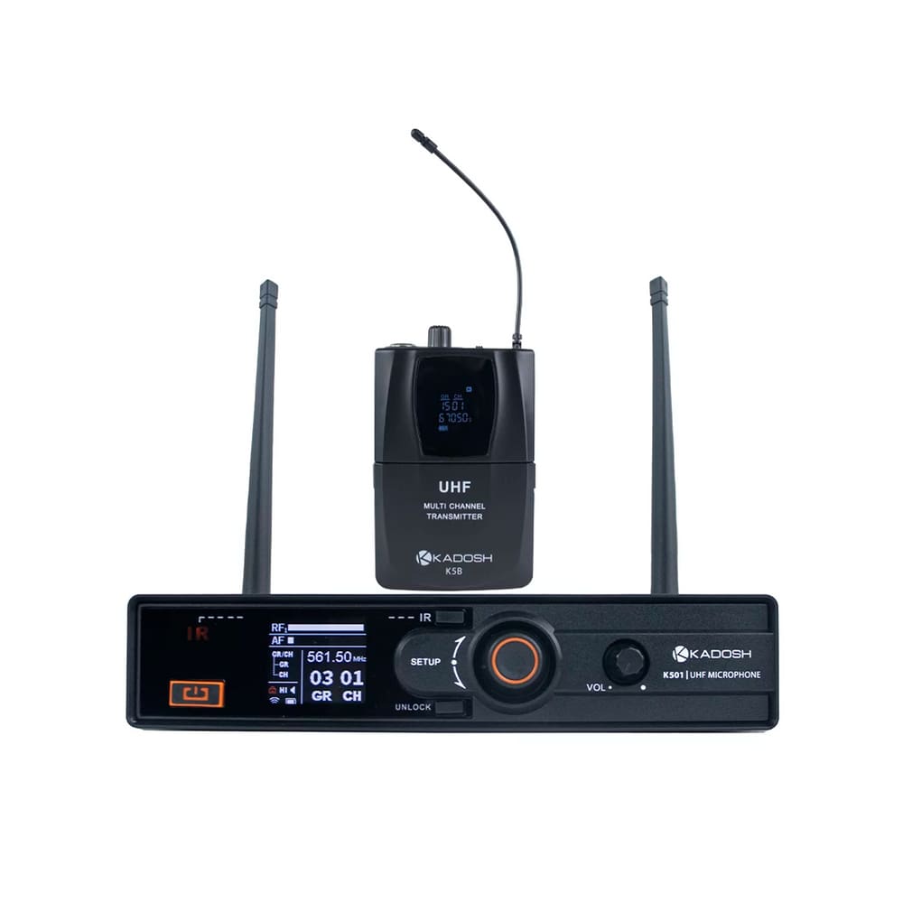 Microfone Sem Fio K501H Cardioide UHF Kadosh