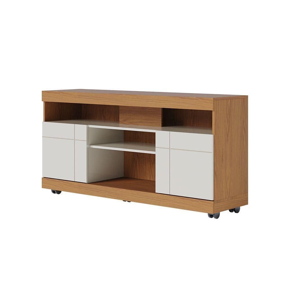 Bancada Yara 136cm 2 Portas De Giro - Ssx Multicoisas Cor Freijó/off White