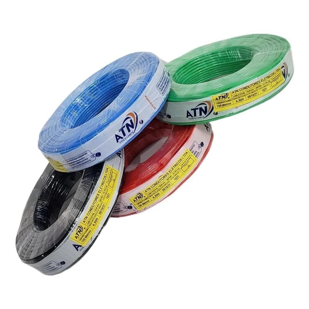 2X Cabo Flexível 6Mm Rolo Com 25 Metros Postagem Rápida