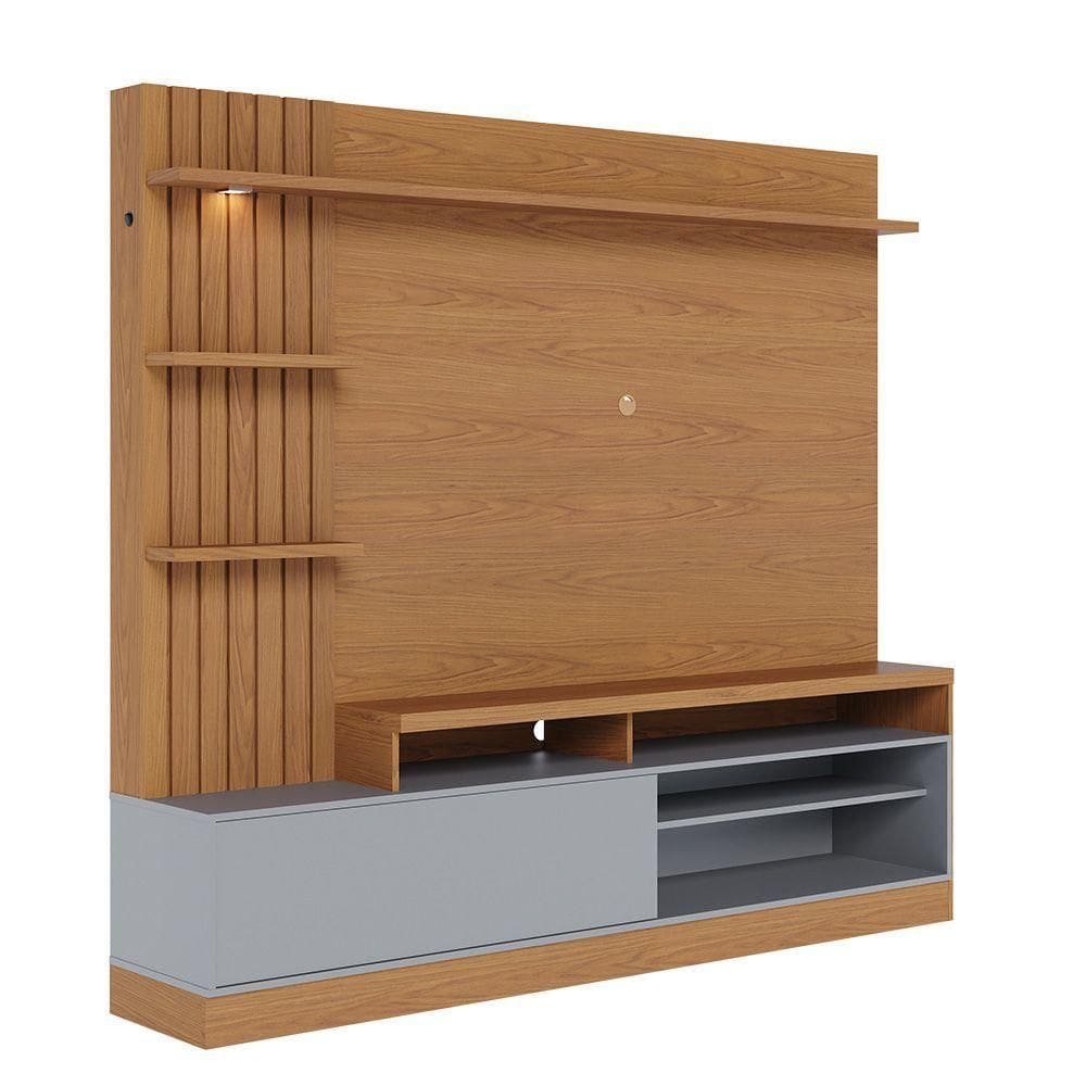 Home Maceio Sem Pés 1 Porta Basculante - Ssx Multicoisas Cor Freijo/cinza Fosco