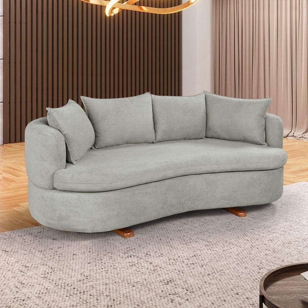 Sofa 4 Lugares Boucle M-204 2m Living Estofados Martins Boucle Cinza