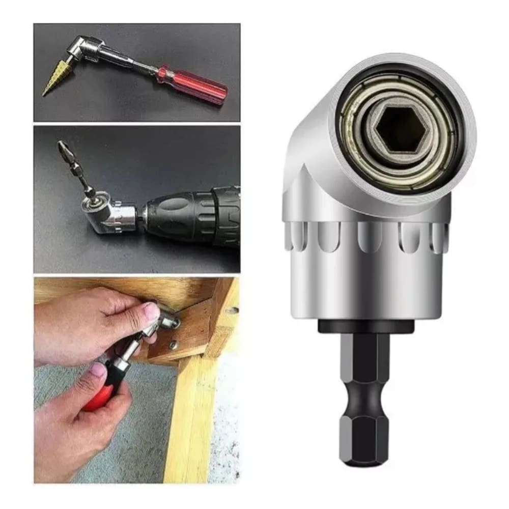 Adaptador angular 90° encaixe 1/4 para Bits para Parafusadeira e Furadeira