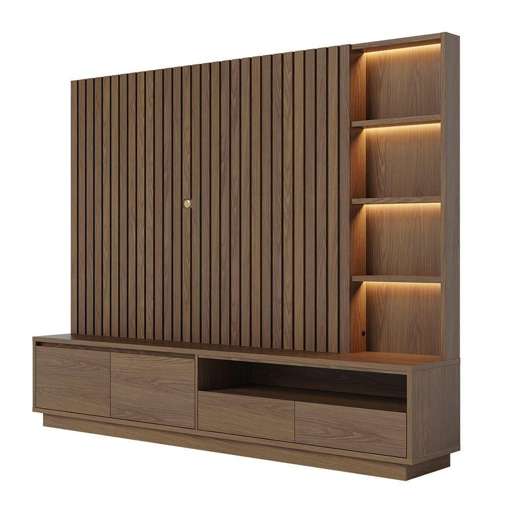 Home Cancun 4 Gavetas Telescópica - Ssx Multicoisas Cor Amendoa