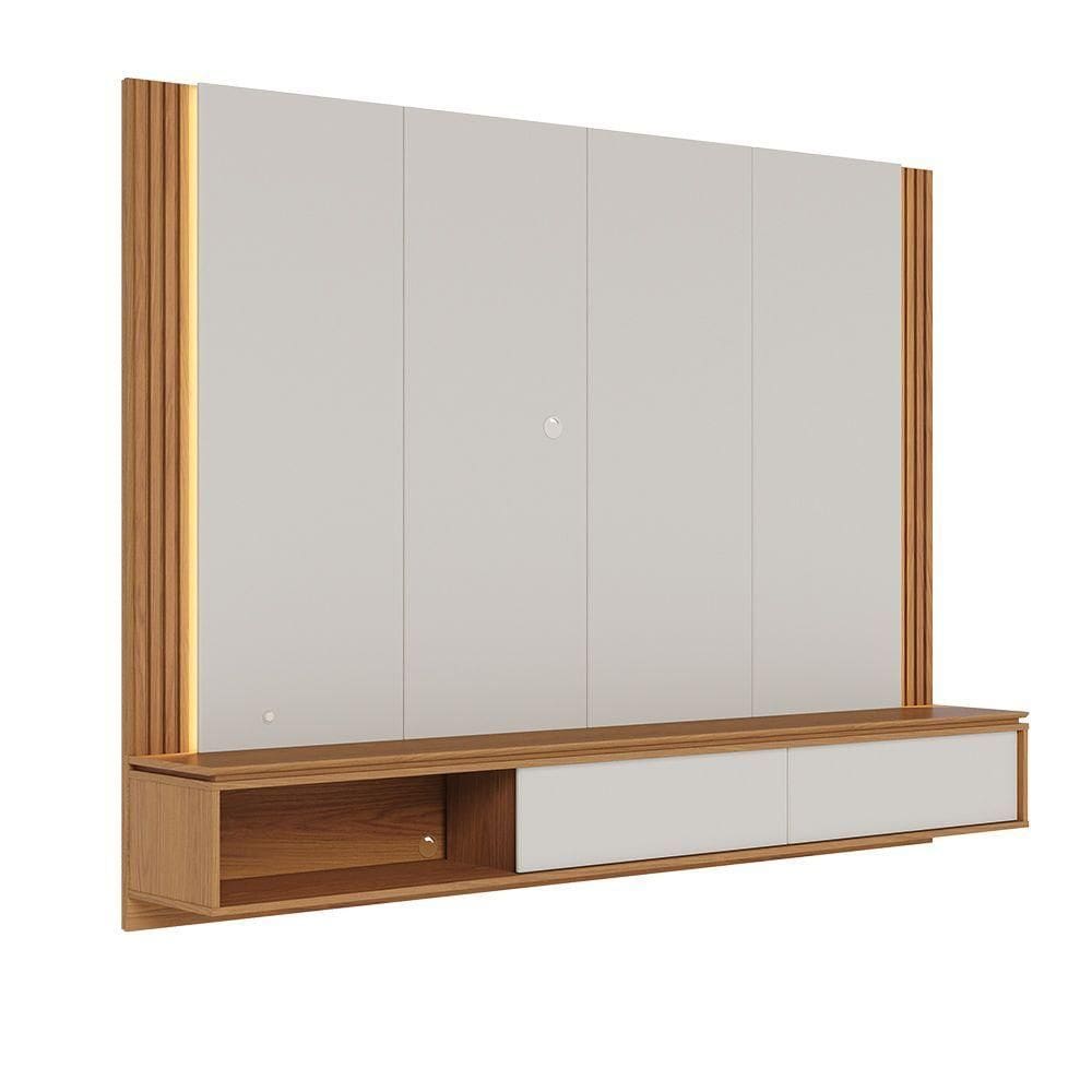 Home Suspenso Loa 2 Portas De Correr - Ssx Multicoisas Cor Off White Matte/freijo