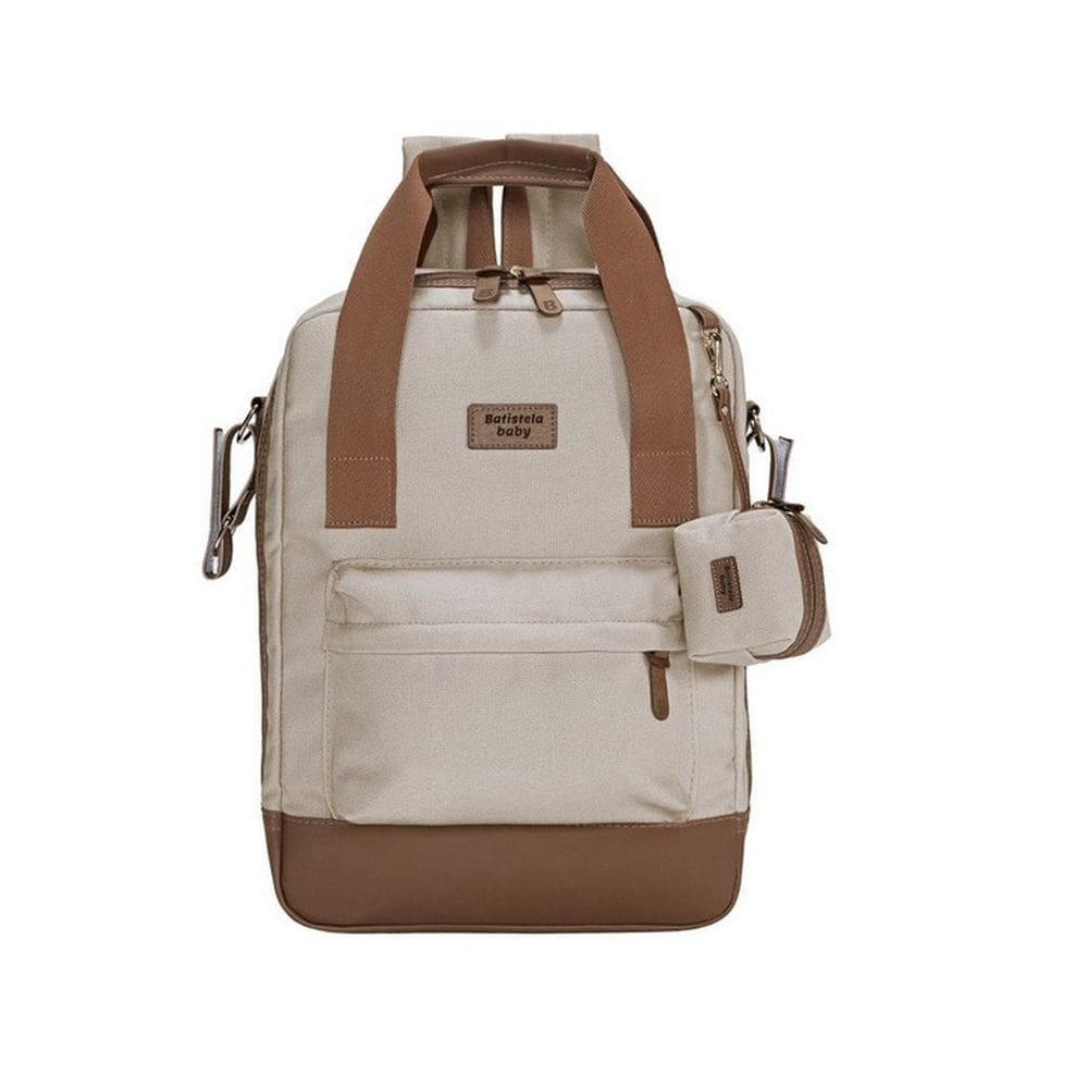Mochila Multifuncional Prisma - Bege Areia - Batistela Baby