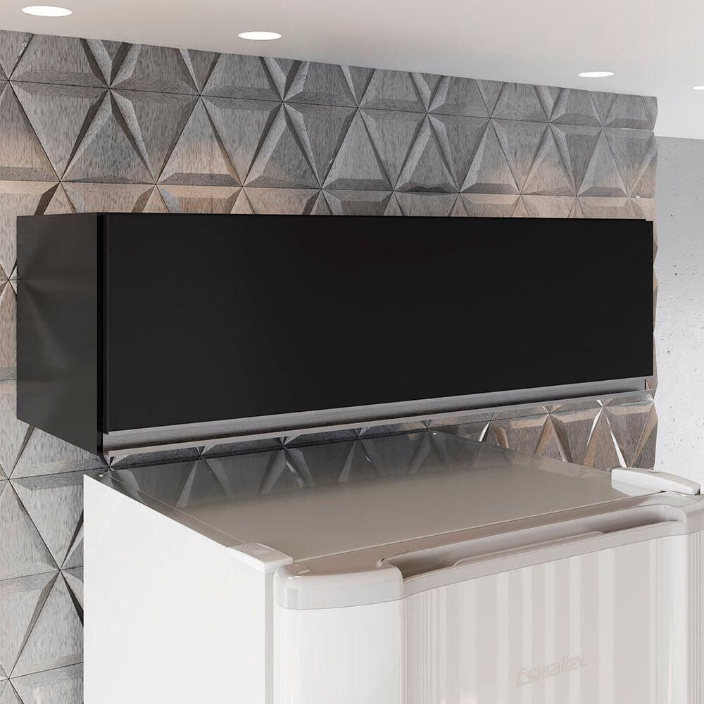 Armário Aéreo Geladeira 2 Portas Fiorella - Ssx Multicoisas Preto-grafite