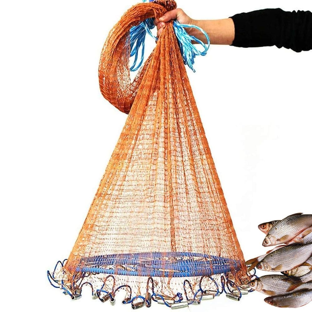 Tarrafa Chinesa Rede Pesca Peixe Pescaria Multifilamento Robalo Lambari Camarao Tilapia Siri Tainha Traira Açude Rio Mar