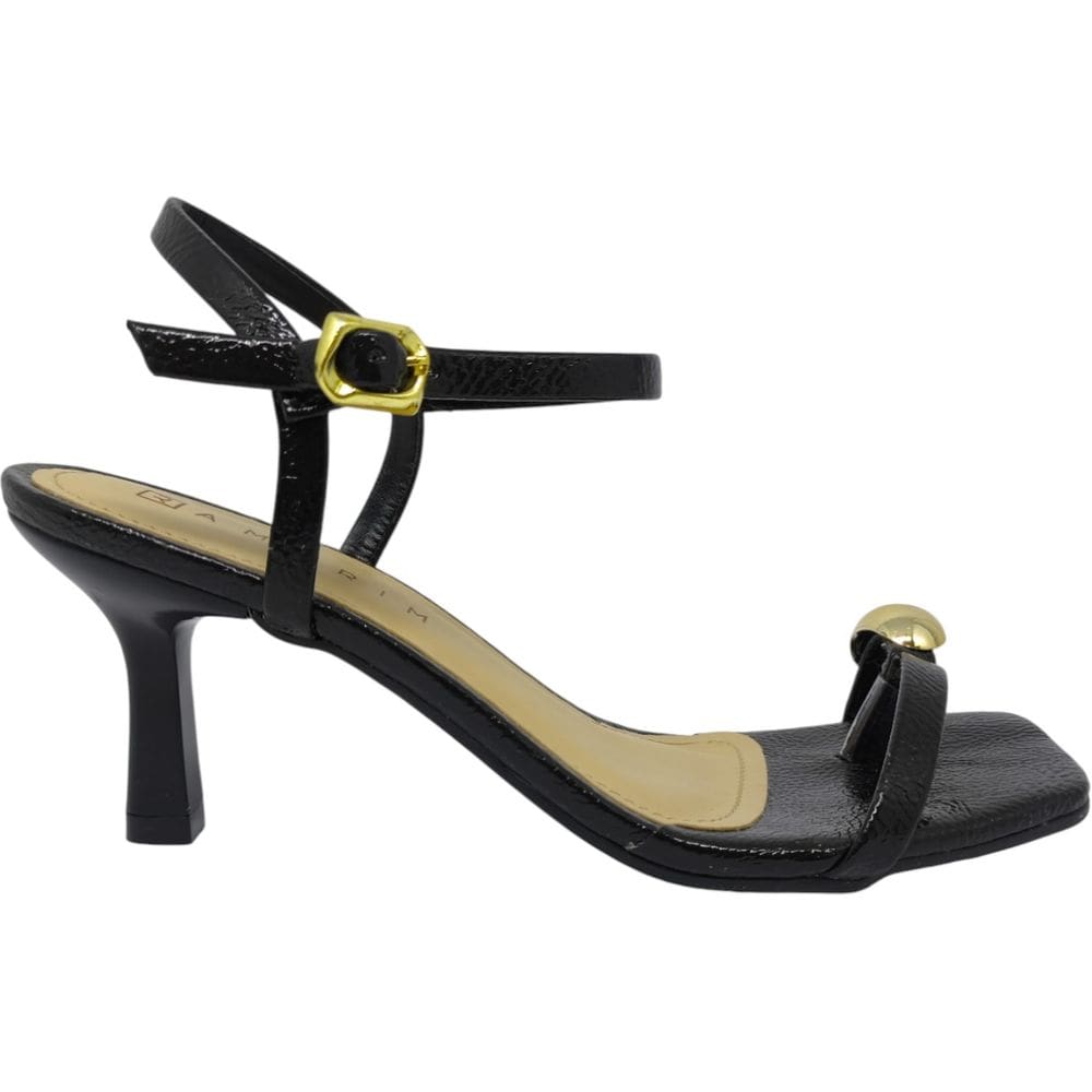 Sandália Feminina Casual Social Dia a Dia Passeio Trabalho Verão com Dedeira Salto Médio Agulha Ramarim 2527201