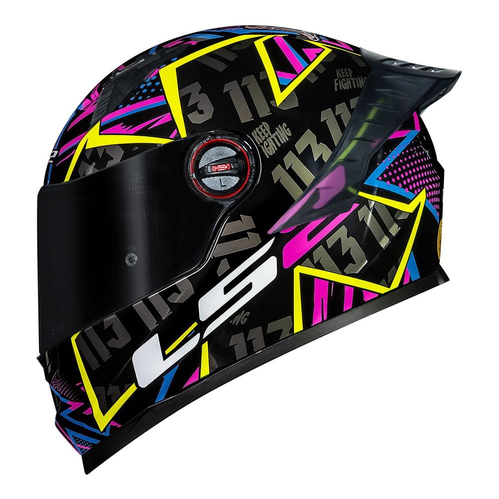 Capacete LS2 FF358 Pro Rafael Paschoalin Preto e Rosa