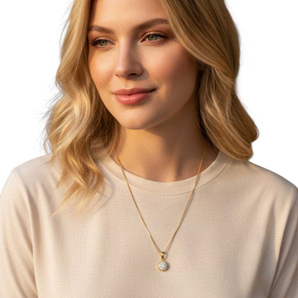 Colar Feminino Isis 45 Cm Com Detalhe Em Pingente Semi Jóia Juliana Prado 39006