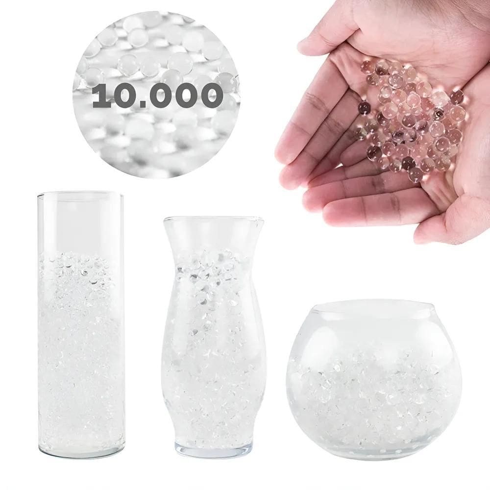 Bolinhas Gel Transparentes Cresce Água Decoração 10.000 Unid