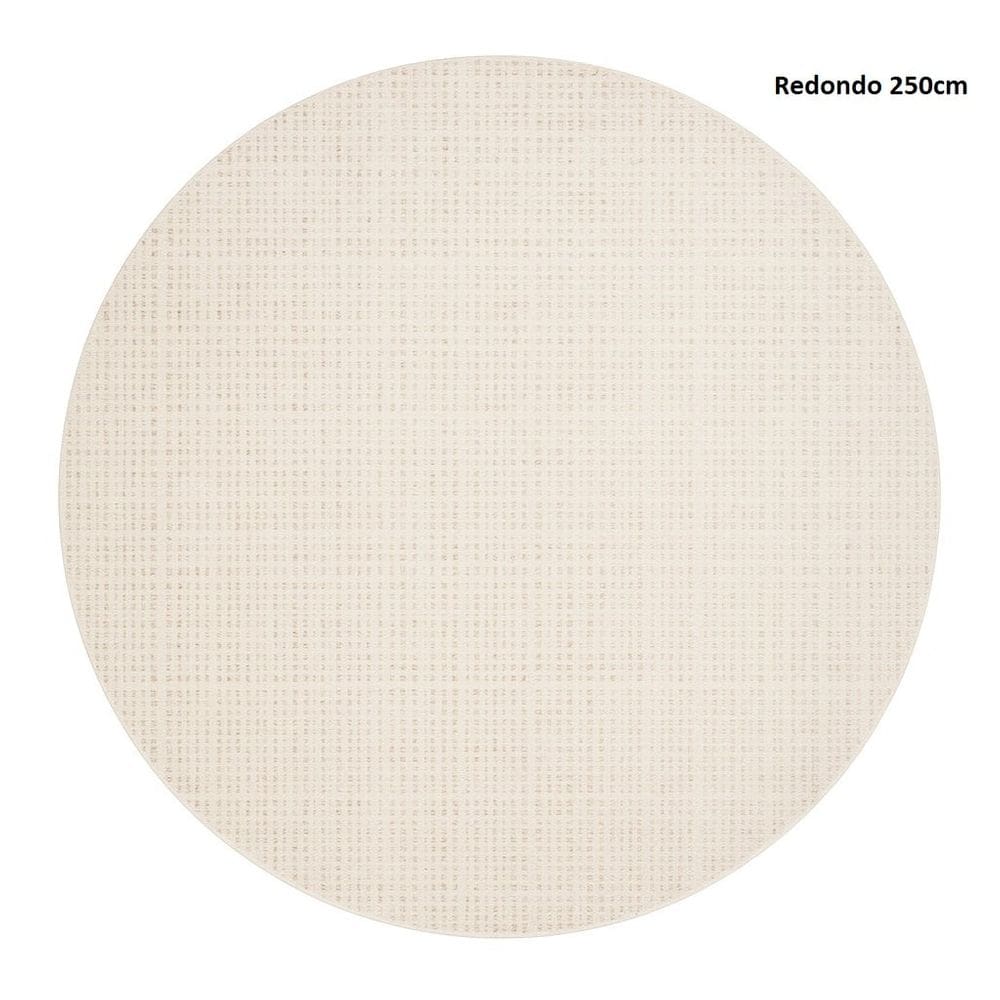 Tapete De Sala Pelo Baixo Redondo 250cm - Vener 08 - 250cm Redondo