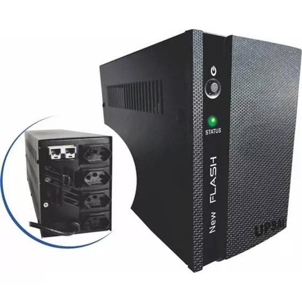 Nobreak 1400Va New Flash Entrada Bivolt Saída 115V Upsai Cor