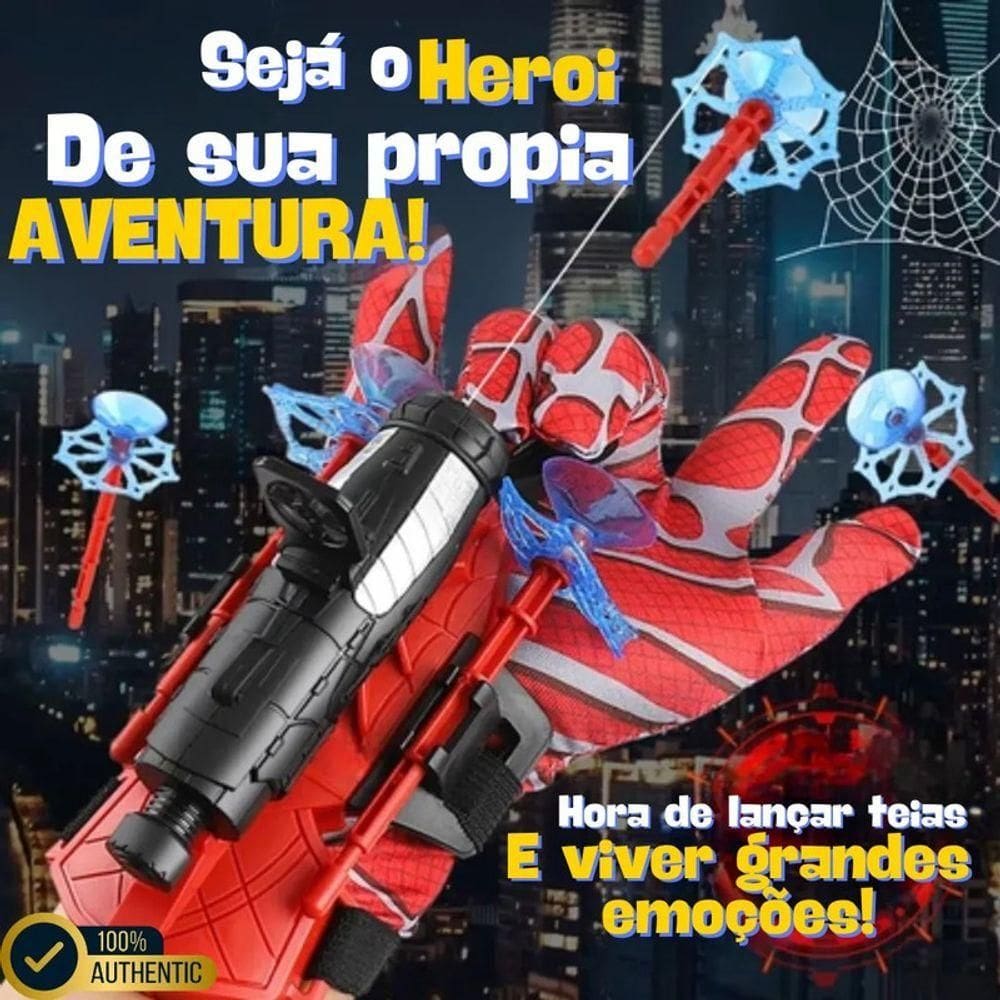 Luva Homem Aranha Brinquedo Infantil Lançador E Dispara Dard