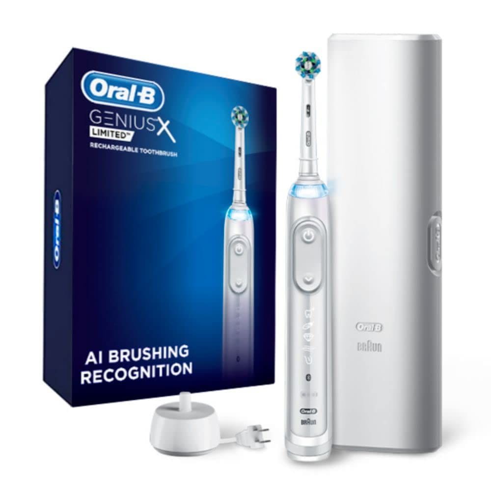 Escova de dentes elétrica Oral-B Genius X Limited com 1 cabeça branca