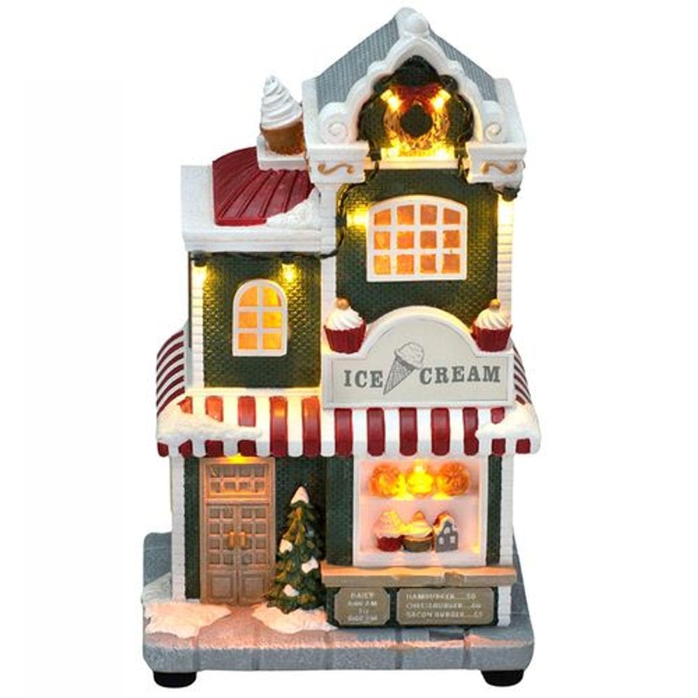 Cenario Musical com Luz Sorveteria 23cm Espressione