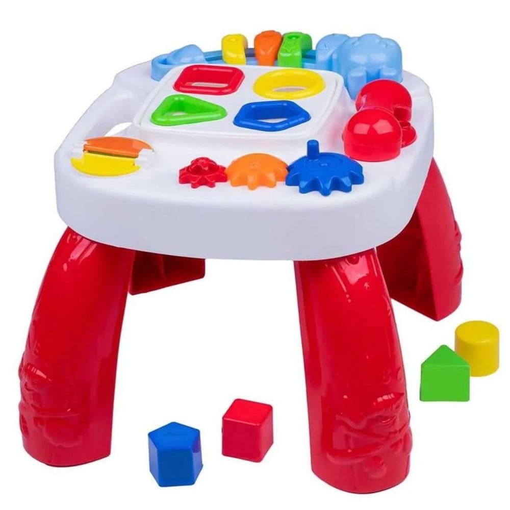 Mesa Infantil Atividades Didática PlayTime Cotiplás Vermelho