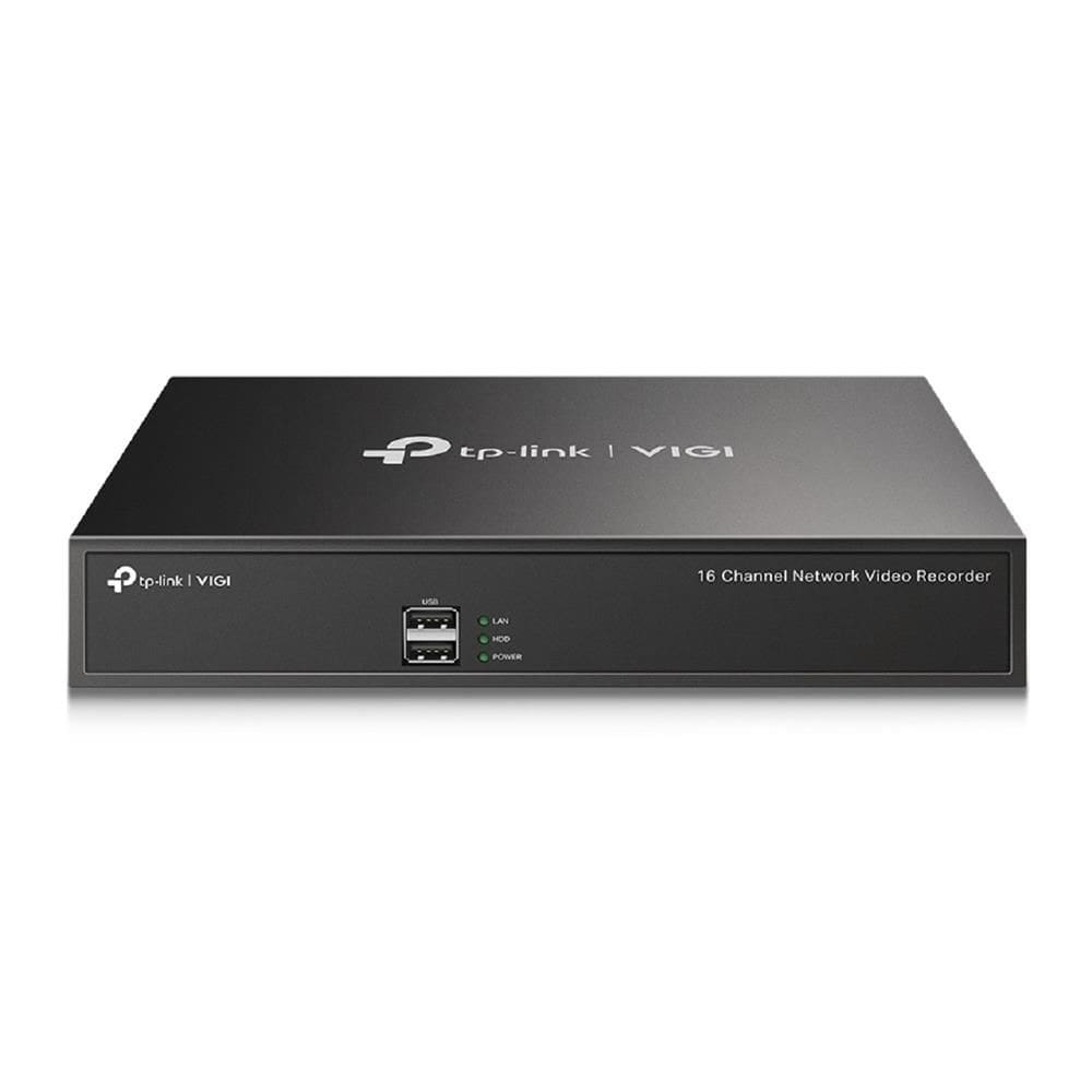 Gravador de Vídeo NVR Tp-link Vigi NVR1016H, 16 Canais, H.265+, Preto