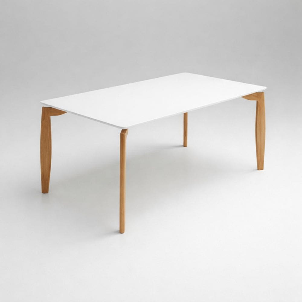 Mesa de Jantar retangular com Vidro 135 x 90 Doha Gold Salas