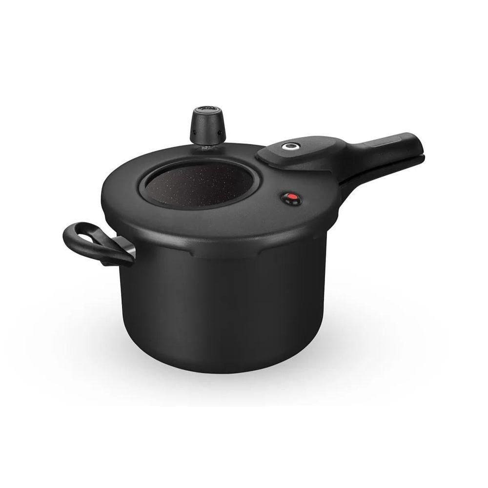 Panela De Pressao Visor Fech. Externo 4,5l Preto Mta 666044