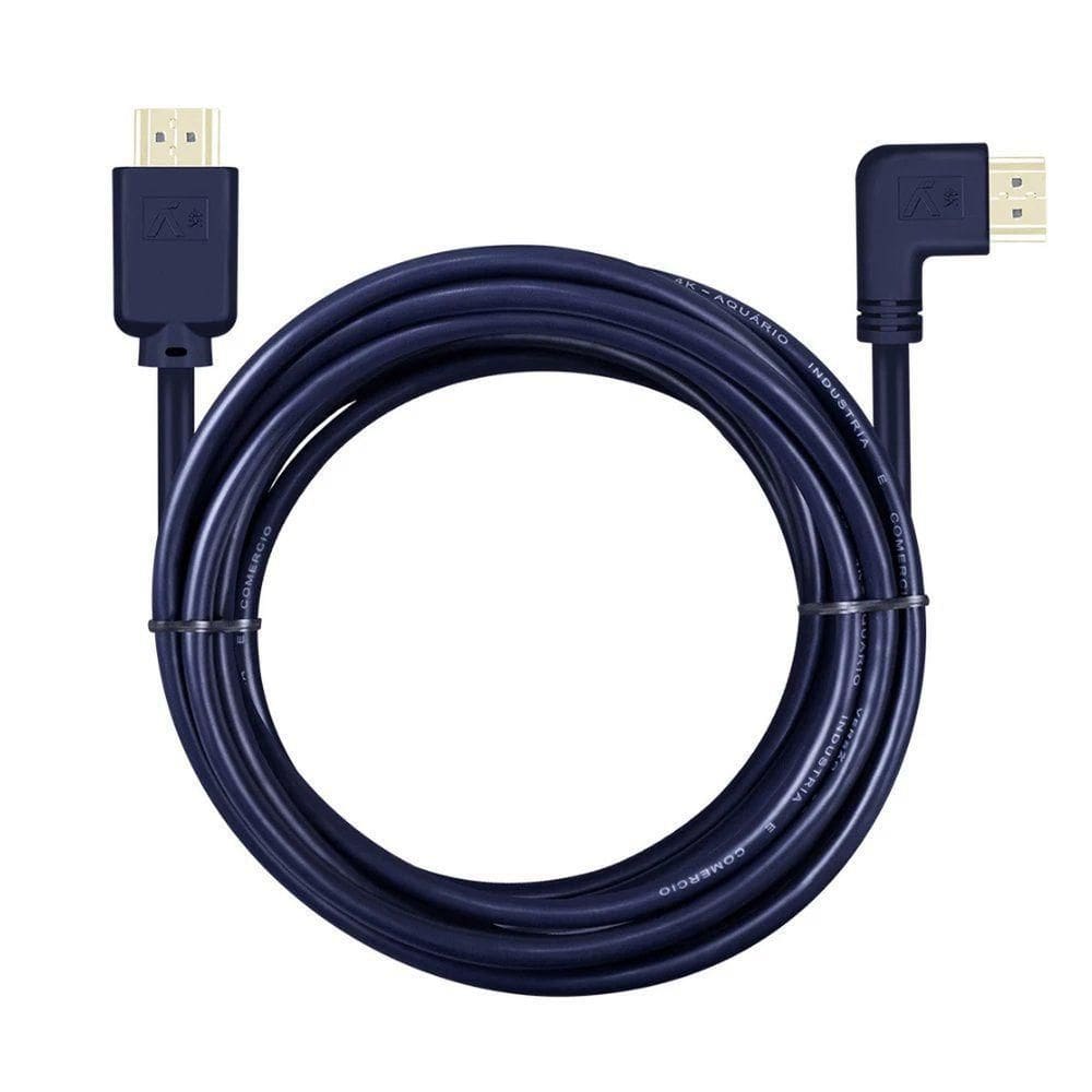 Cabo Hdmi Aquário 4k903 4k Conector 90° 3m