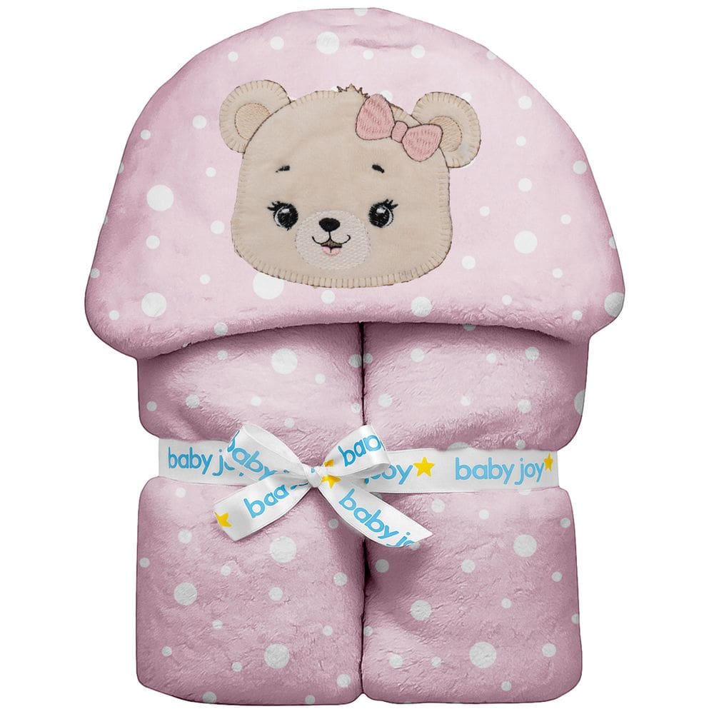 Manta Soft Fleece para Bebê 1,00 m x 85 cm com Capuz Baby Joy
