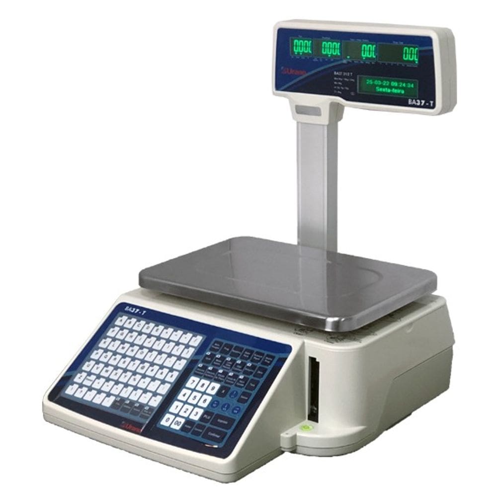 Balança Etiquetadora Urano BA-37 com Torre 31kg Ethernet - Impressora Integrada - INMETRO