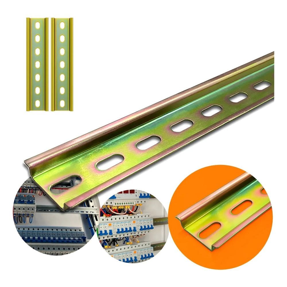 Trilho Din Perfurado Aco Galvanizado Ts35 Din - 1m