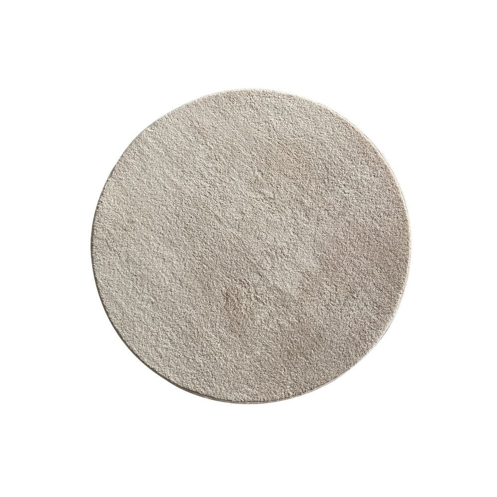 Tapete Vip Class Pelo Baixo Antiderrapante Jolitex Areia 150cm Redondo