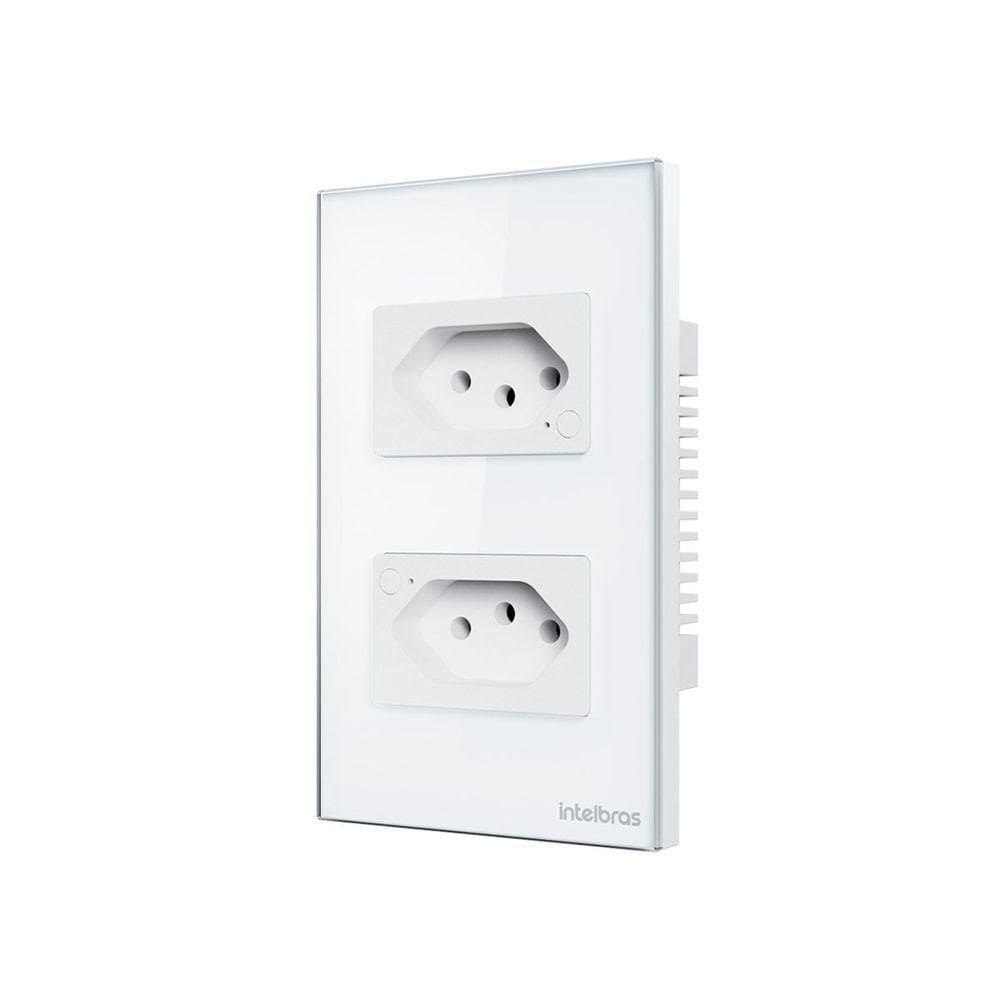 Tomada Dupla 10a Inteligente Wi-fi Branca
