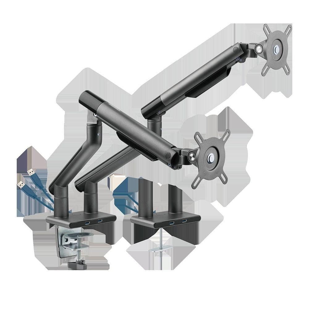 Suporte Articulado C- Mola Para 2 Monitores 17-32” C- 2x Usb