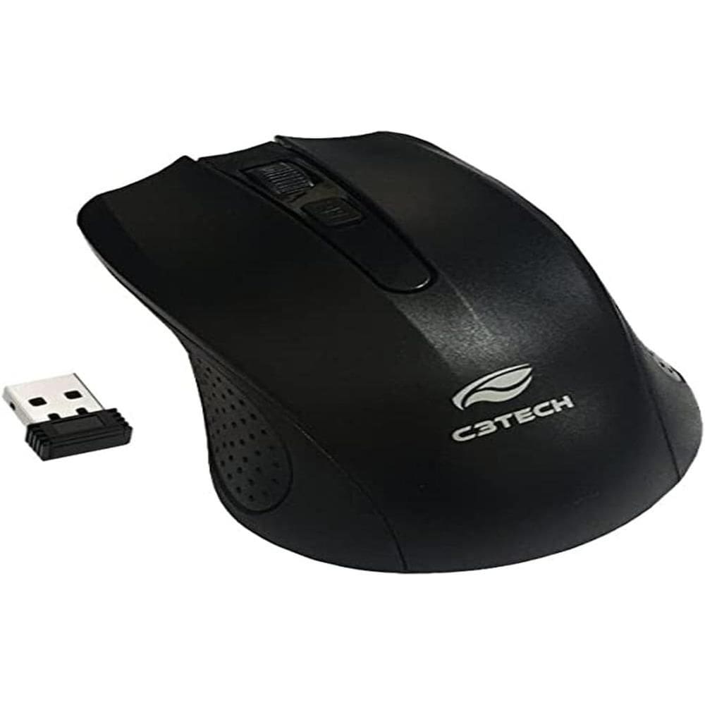 Mouse Sem Fio C3Tech MW012BK V2 Preto