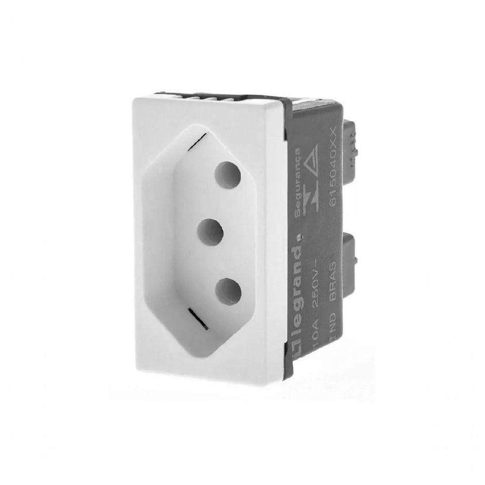 Tomada 2p+t10a B. Parafuso 1m Branca Pct -1