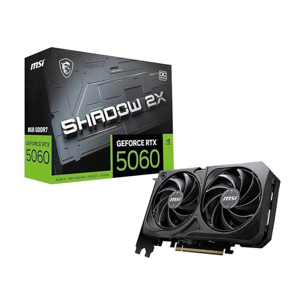 Placa de Vídeo MSI GeForce RTX 5060 Shadow 2X OC 8GB GDDR6