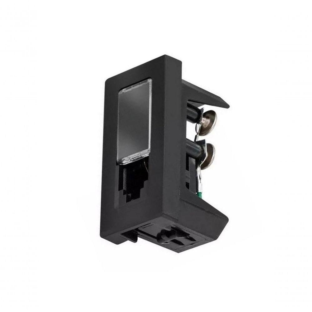 Tomada Telefone Rj11 4 Fios 1m Preta