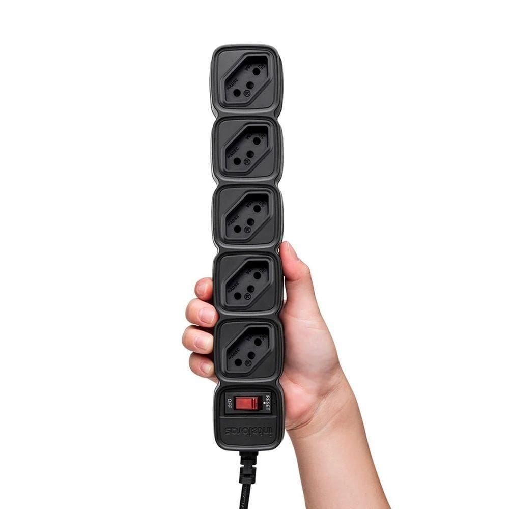 Protetor Eletrônico C-5 Tomadas Epe205 + 3m Preto