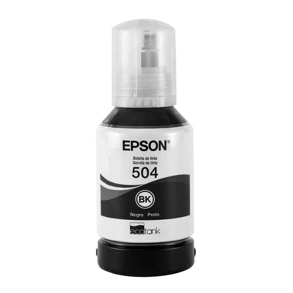 Refil Tinta Epson T504 Preto