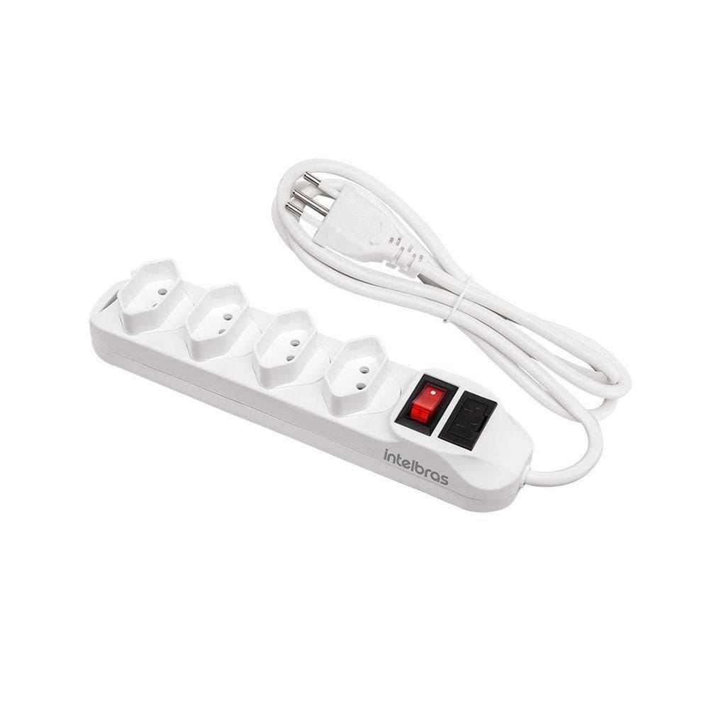 Protetor Eletrônico 4 Tomadas Branco