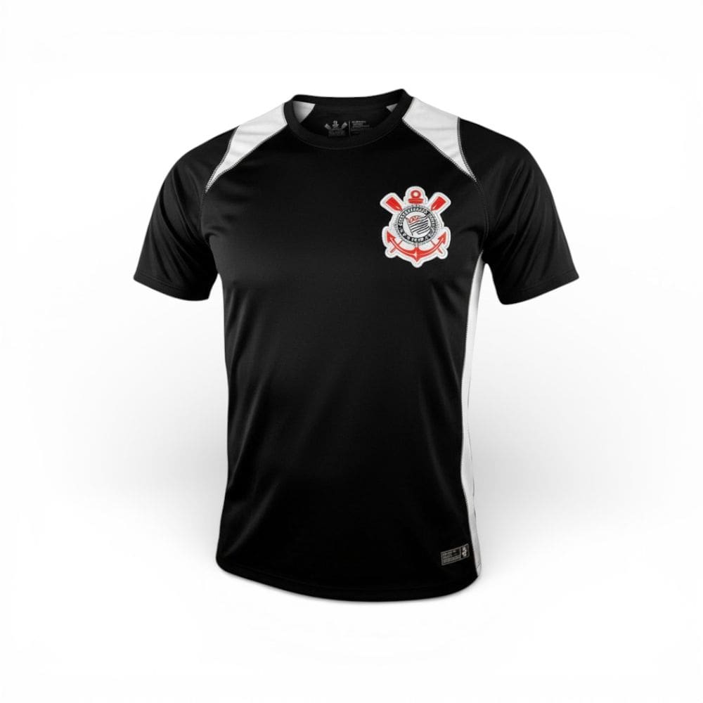 Camisa Torcedor Corinthians Masculina Dry Logo Bordado