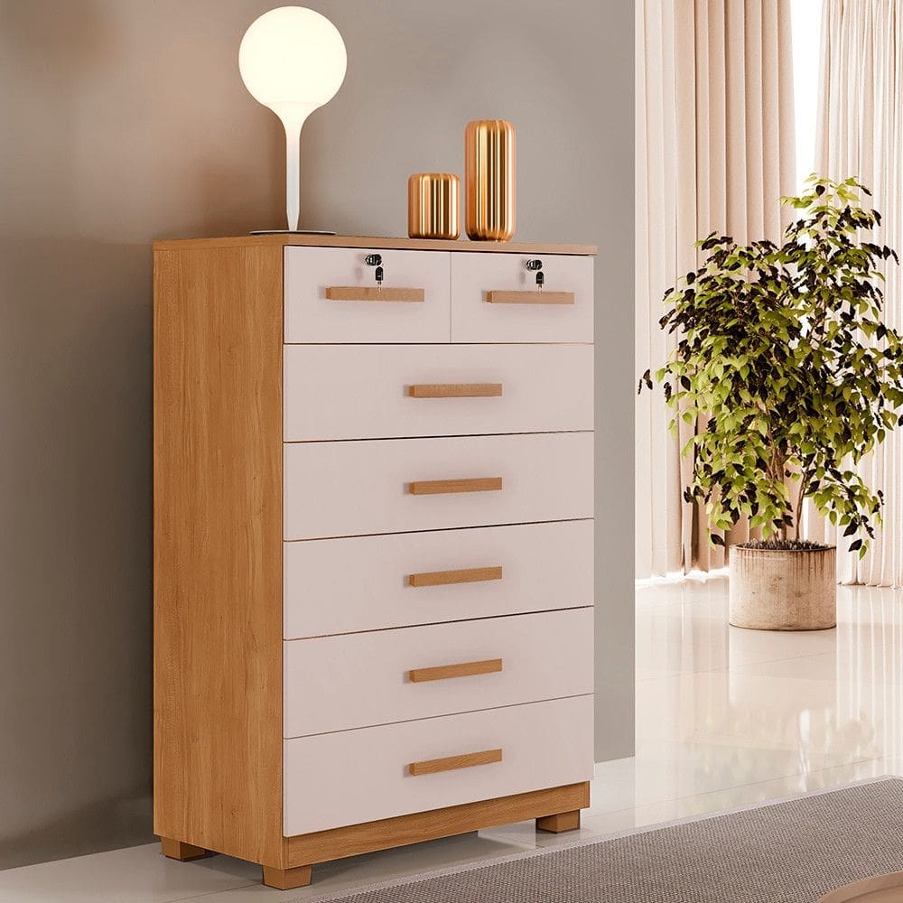 Comoda 7 Gavetas com Pes New Barcelona Benetil