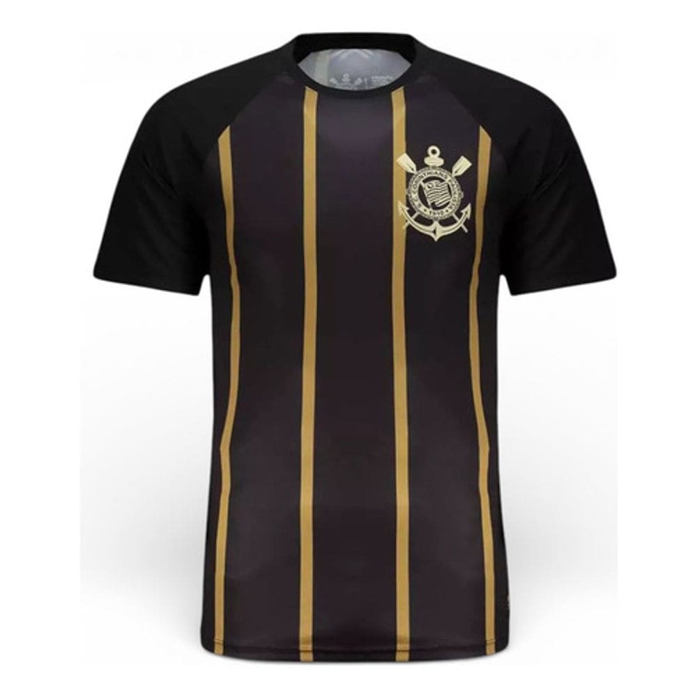 Camiseta Corinthians Raglan Dry Listras Gold