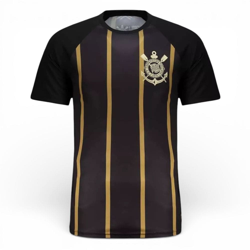 Camiseta Corinthians Raglan Dry Listras Gold