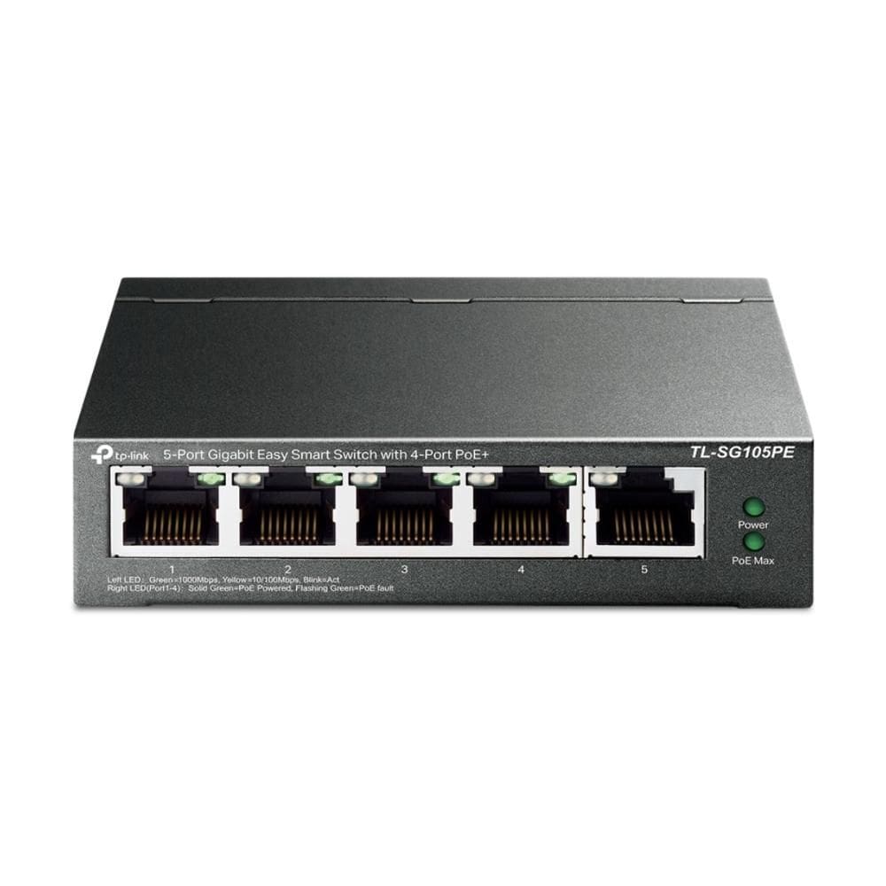 Switch 5 Portas TP-Link TL-SG105PE - Gigabit - PoE+ - 10Gbps