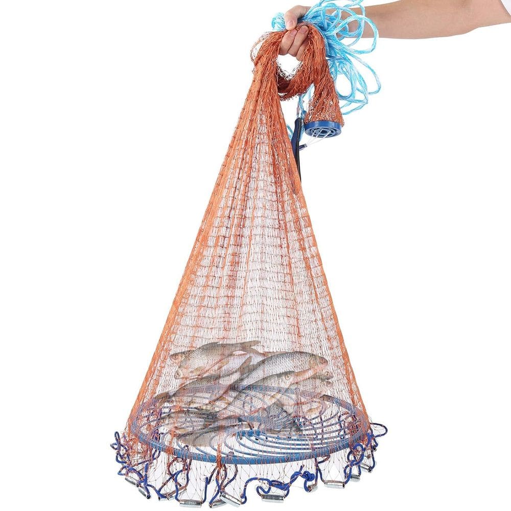 Tarrafa Chinesa Rede Pesca Multifilamento Pescaria Peixe Robalo Lambari Camarao Siri Ciriguejo Mar Rio Açude Lago