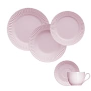Jogo Jantar Chá 20 Peças Rosa Diamante Germer Porcelanas
