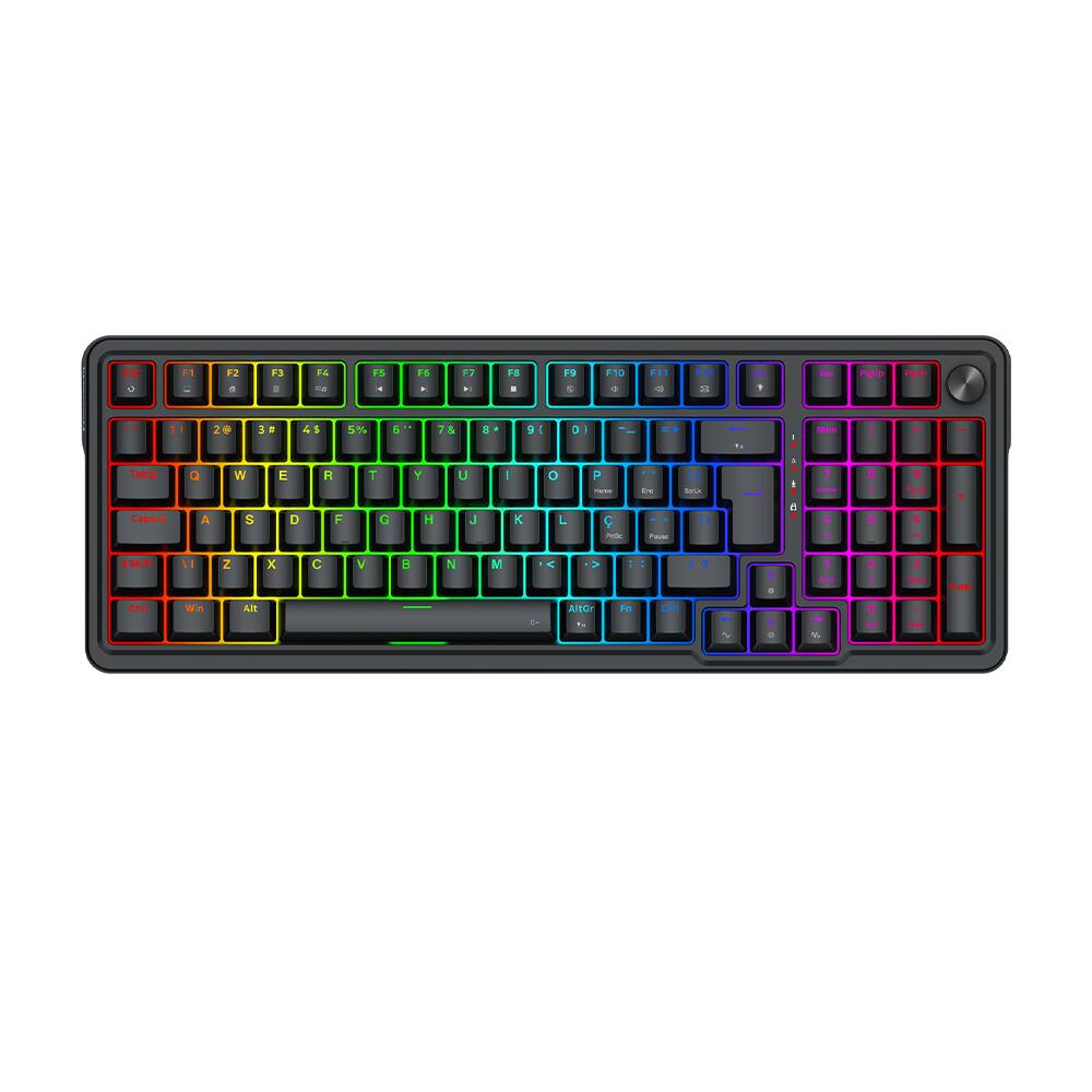 Teclado Gamer Magnético Redragon Eisa RGB Switch UltraMag Linear Preto