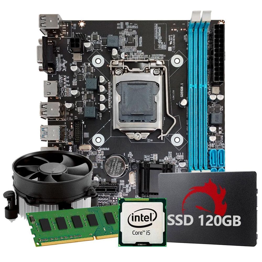 Kit Upgrade Intel Core I5 4 Geração, 4Gb Ram, Ssd 120Gb,